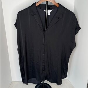 Nine West Black Satin Blouse